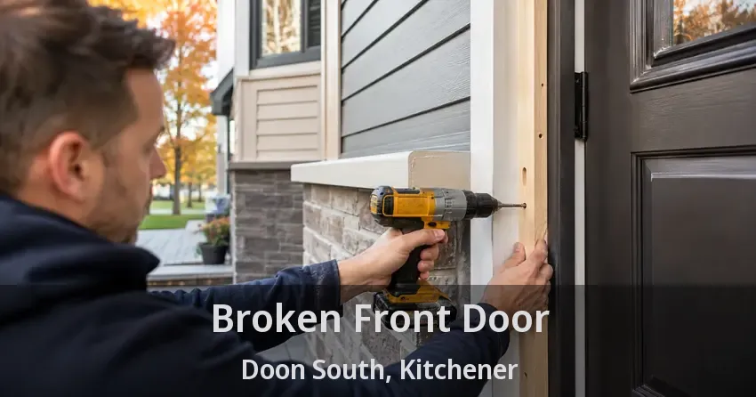 Broken Front Door Doon South, Kitchener - ON