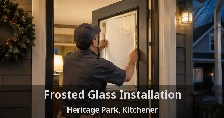 Frosted Glass Installation Heritage Park, Kitchener - ON