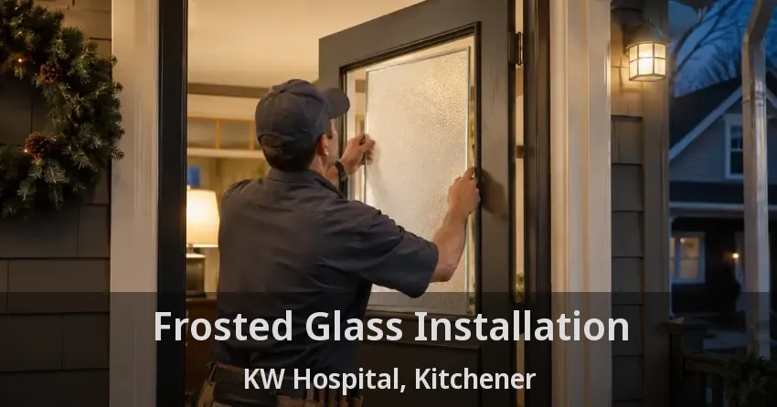 Frosted Glass Installation KW Hospital, Kitchener - ON