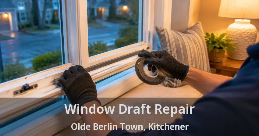 Window Draft Repair Olde Berlin Town, Kitchener - ON