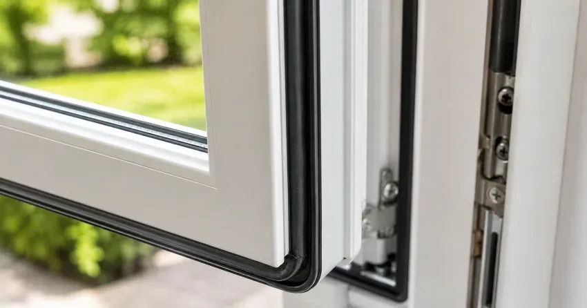 casement window cranked fully open in a Grand River North, Kitchener home