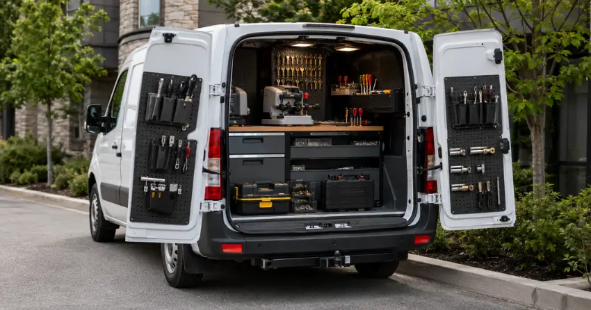 mobile locksmith service vehicle equipped with tools in Kitchener