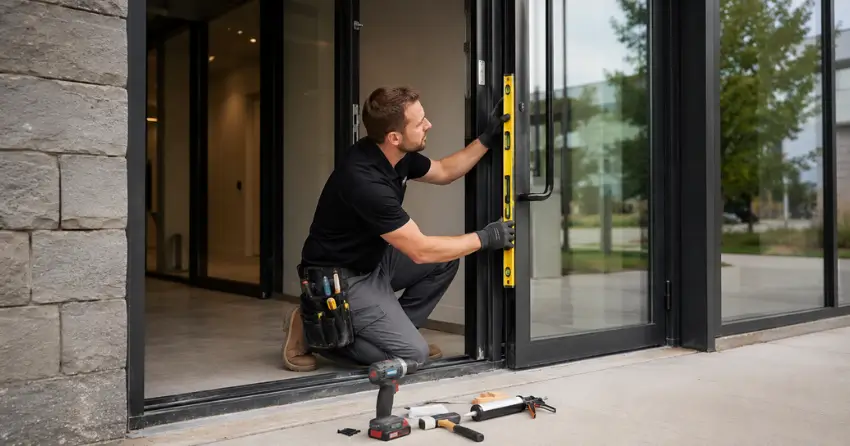 commercial glass door frame installation Vanier, Kitchener