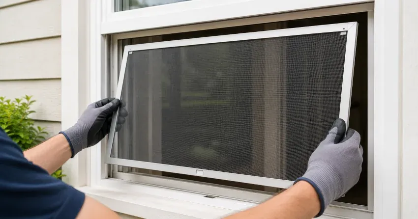 technician repairing a window sash and balance system in Bridgeport, Kitchener